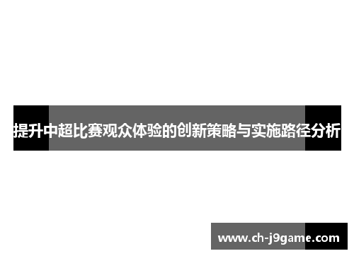 提升中超比赛观众体验的创新策略与实施路径分析